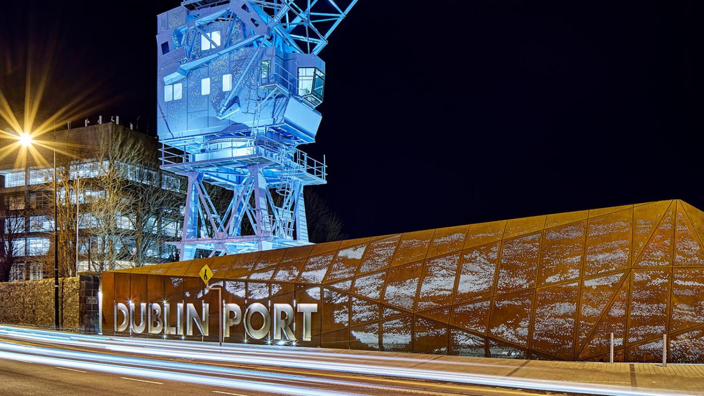 Dublin Port Centre Blue Image