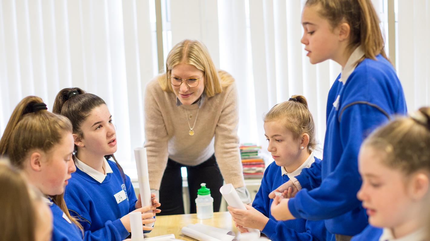 Barbara Padel helping budding engineers