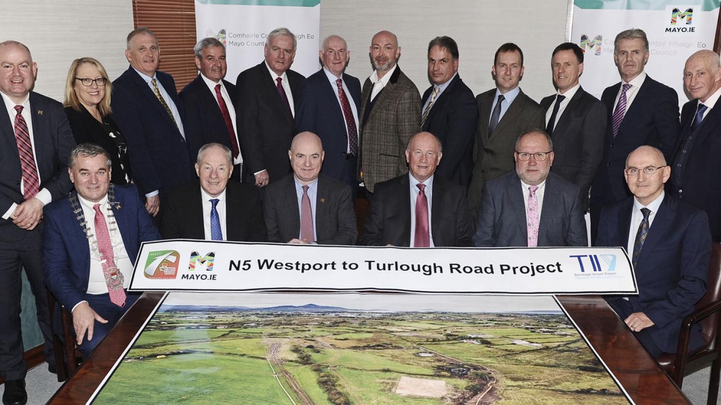 N5 Westport to Turlough Contract Signing Banner Image