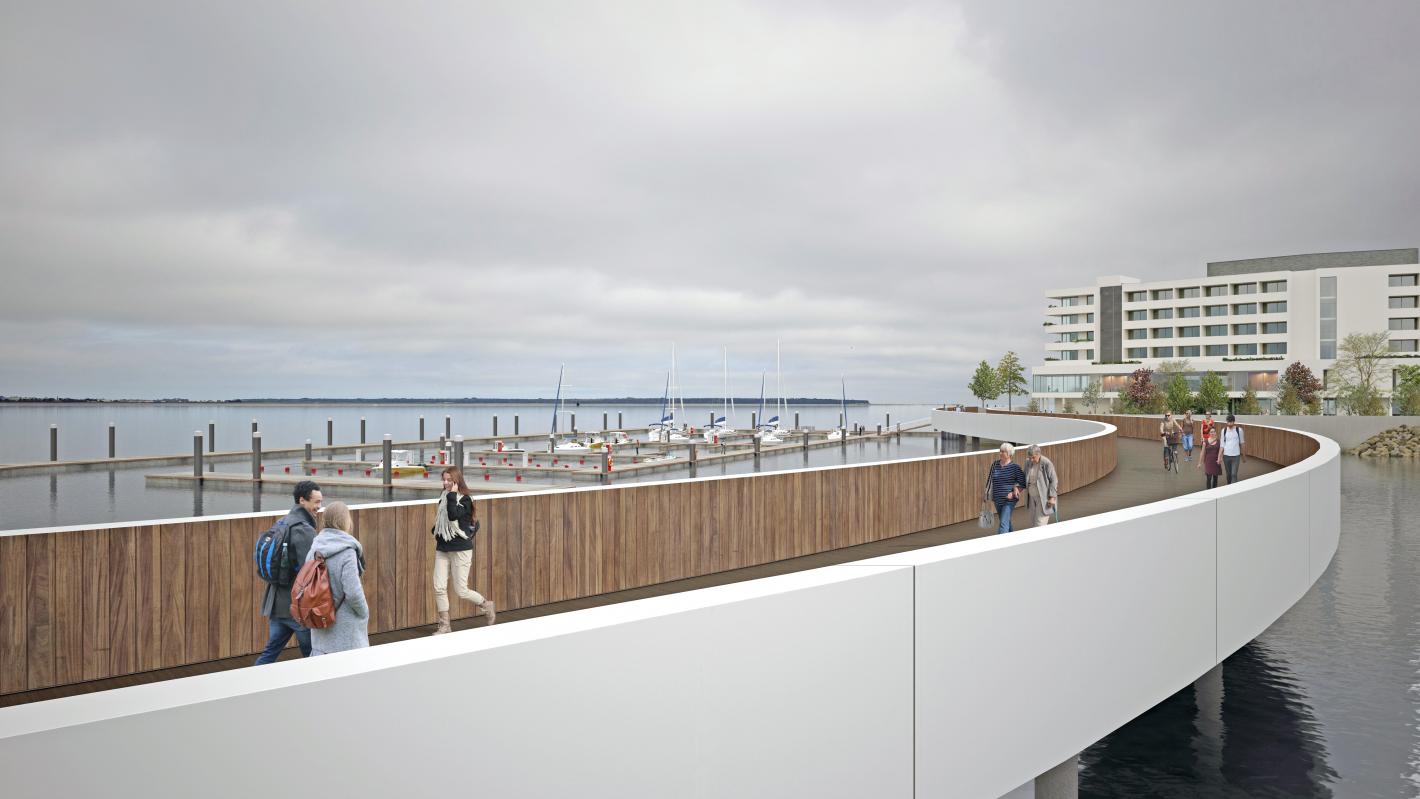 View of the development from the proposed Boardwalk