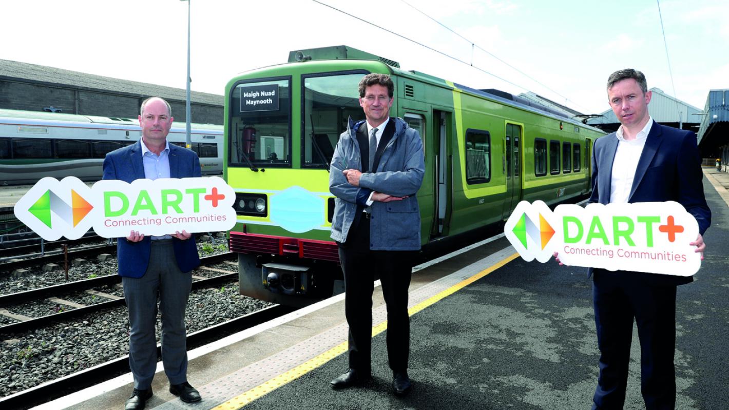 Launch of DART+ West consultation banner image with Mark, Barry and the Minister