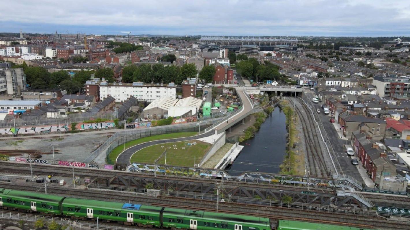 Aerial View of the Royal Canal Viaduct