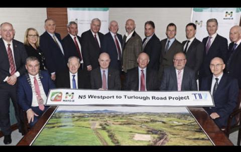N5 Westport to Turlough Road scheme contract signing