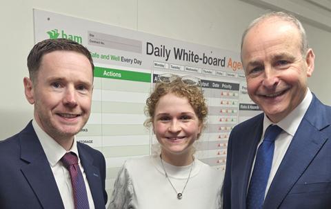 An Taoiseach with Daire O'Riagain and Aoife O'Sullivan
